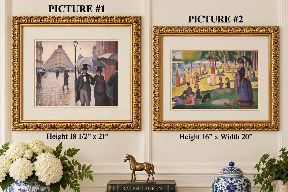 Gustave Caillebotte and Georges Seurat Framed Prints - photo 2