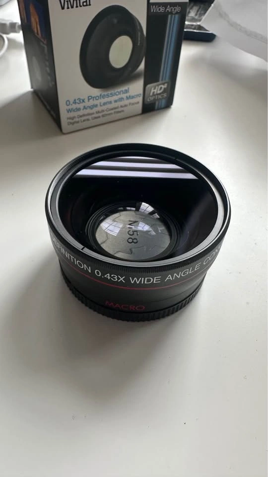 Vivitar 58mm Wide Angle + Telephoto Lens Set - photo 2