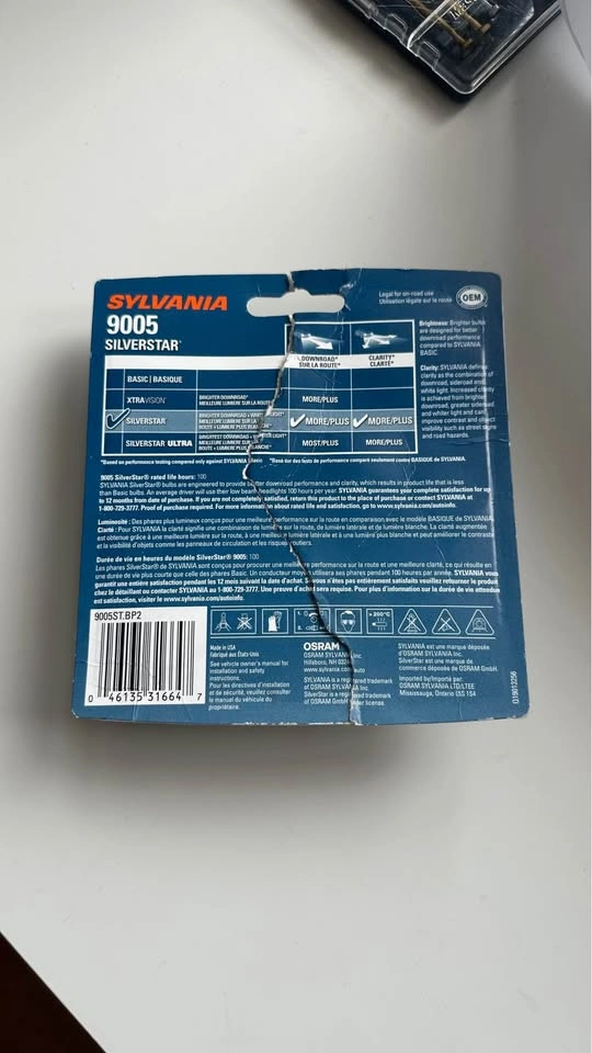 Sylvania Silverstar 9005 Halogen Lamps - photo 2
