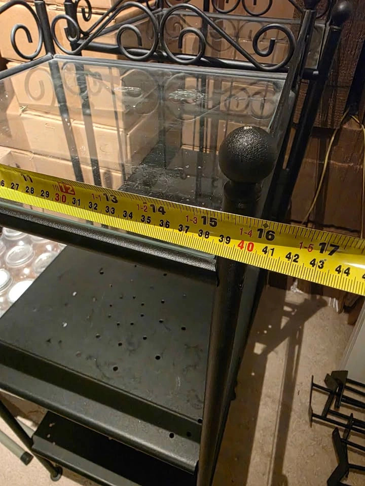 IKEA RÖNNSKÄR 3-Tier Black Wrought Iron Shelf - 2 units - photo 2