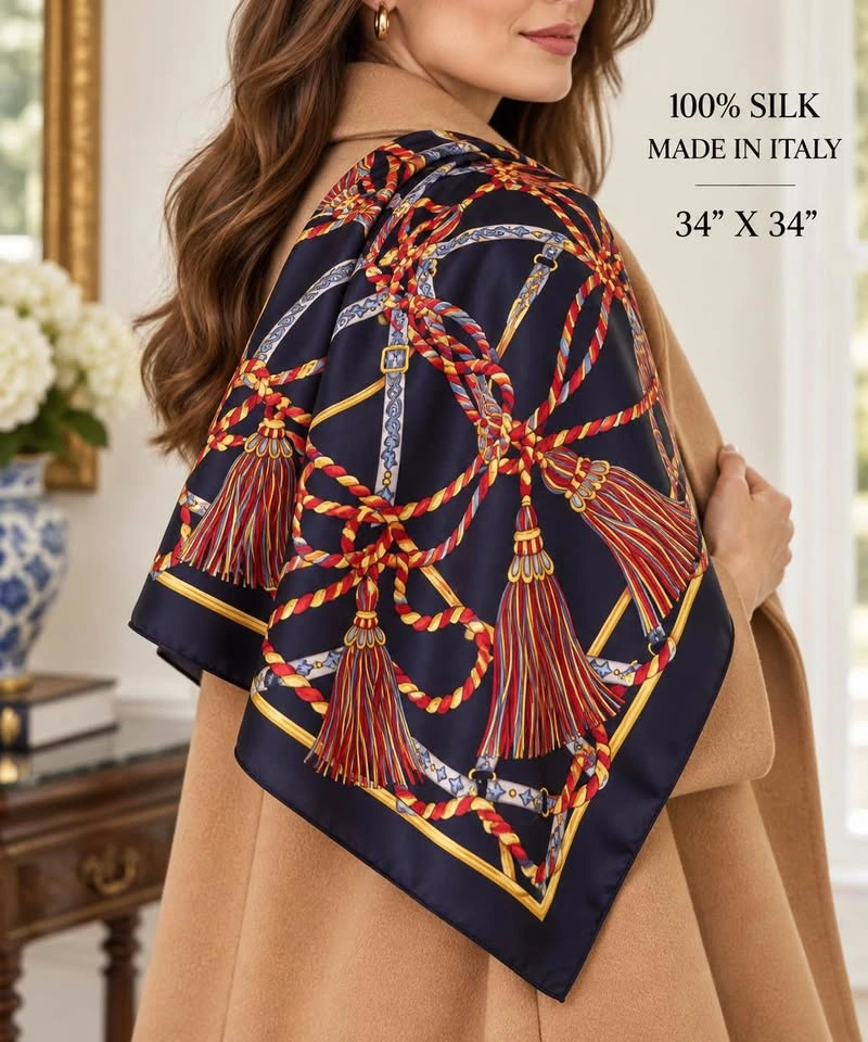 Ladies Scarf Vintage TIE RACK ART OF SILK - photo 2