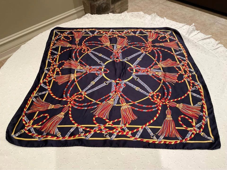 Ladies Scarf Vintage TIE RACK ART OF SILK - photo 3