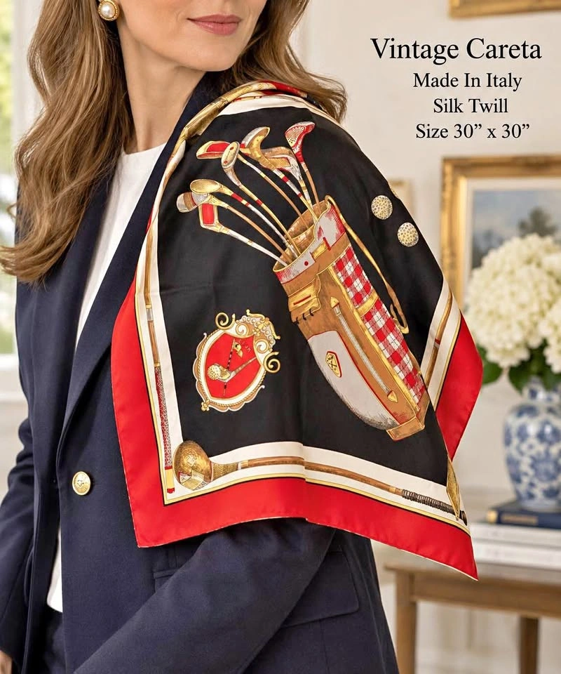 Ladies Scarf Vintage Careta MADE IN ITALY