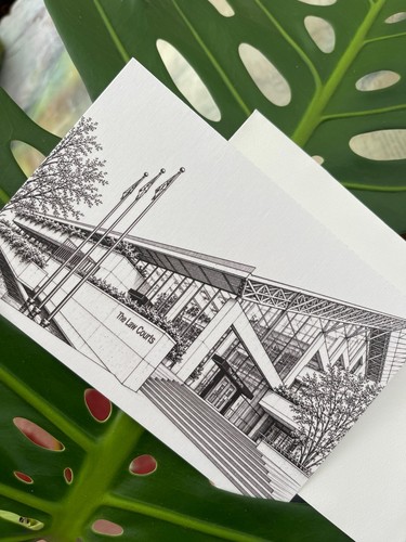 Vancouver Law Courts Art Print (6x4) BC, Canada Architecture - photo 5