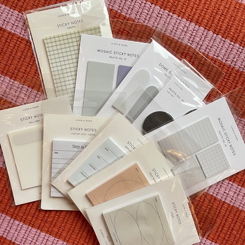 Cloth & Paper Sticky Notes Bundle | Neutral Minimal Planner Supp - photo 3