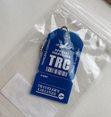 Traveler’s Company TRC Acrylic Key Holder Airline Tag Blue 2023