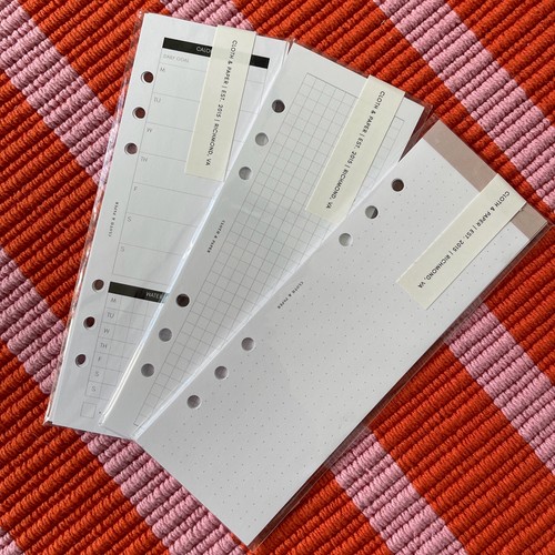 Cloth & Paper A5 Half Page Inserts Graph Memo Dot Grid - photo 4