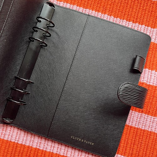 Cloth & Paper A5 Planner - Epi Vegan Leather - 6 Ring Matte Blac