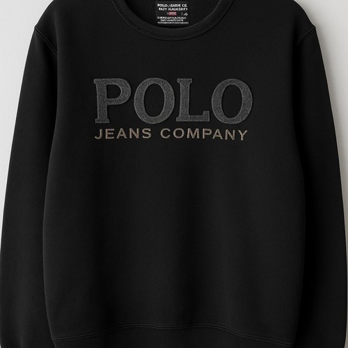 Polo Jeans Co. Vintage Ralph Lauren Black Crewneck Sweater