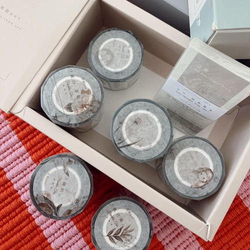 Freckles Tea Vol 3 Pure White PET Tape Set 6 Rolls + Memo Pad