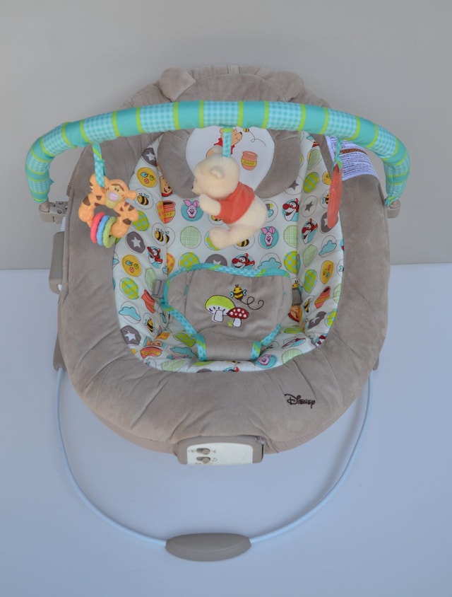 Disney Baby Winnie The Pooh Bouncer Seat With Sound & Vibration