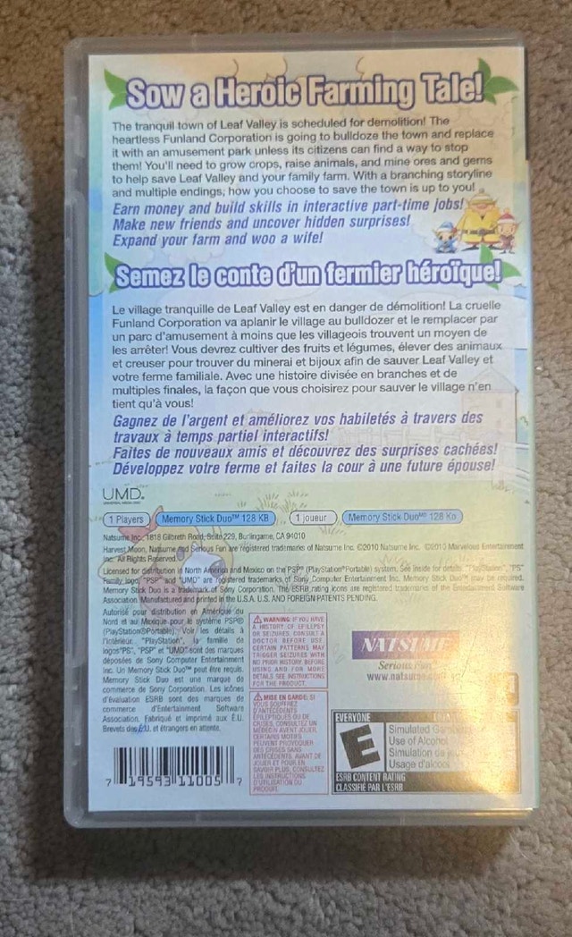 Harvest Moon Hero of Leaf Valley Sony PSP - photo 2