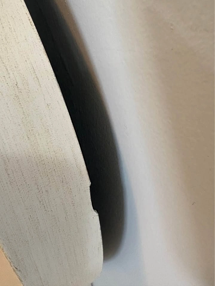 Vintage white round mirror - photo 5