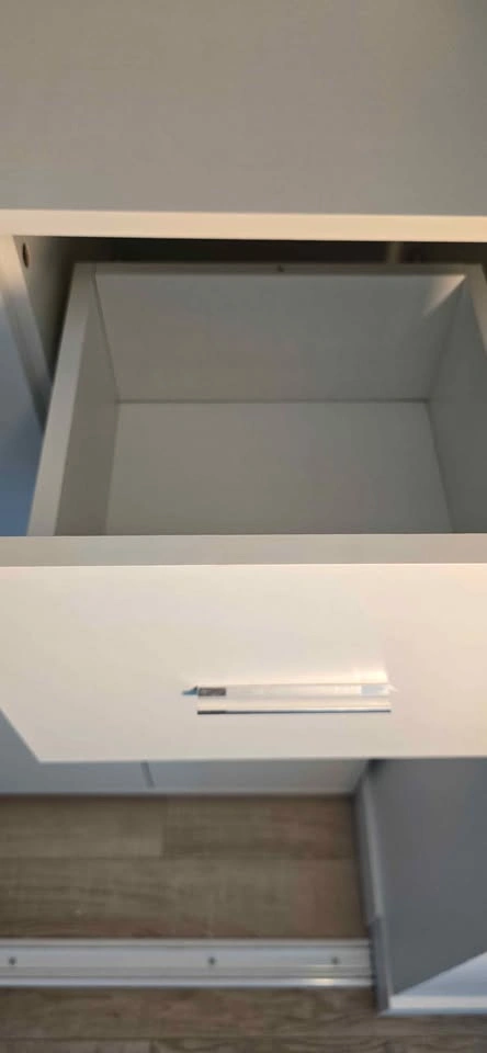 White Storage Cabinet with 2 Drawers and 2 Doors - photo 4