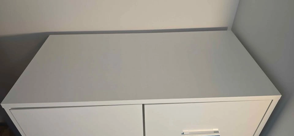 White Storage Cabinet with 2 Drawers and 2 Doors - photo 5