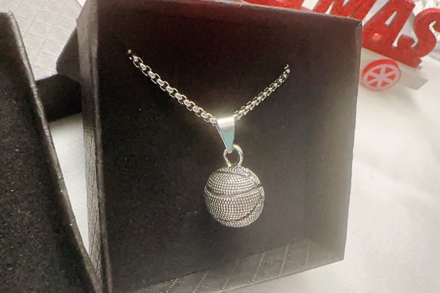 Basketball Pendant Necklace
