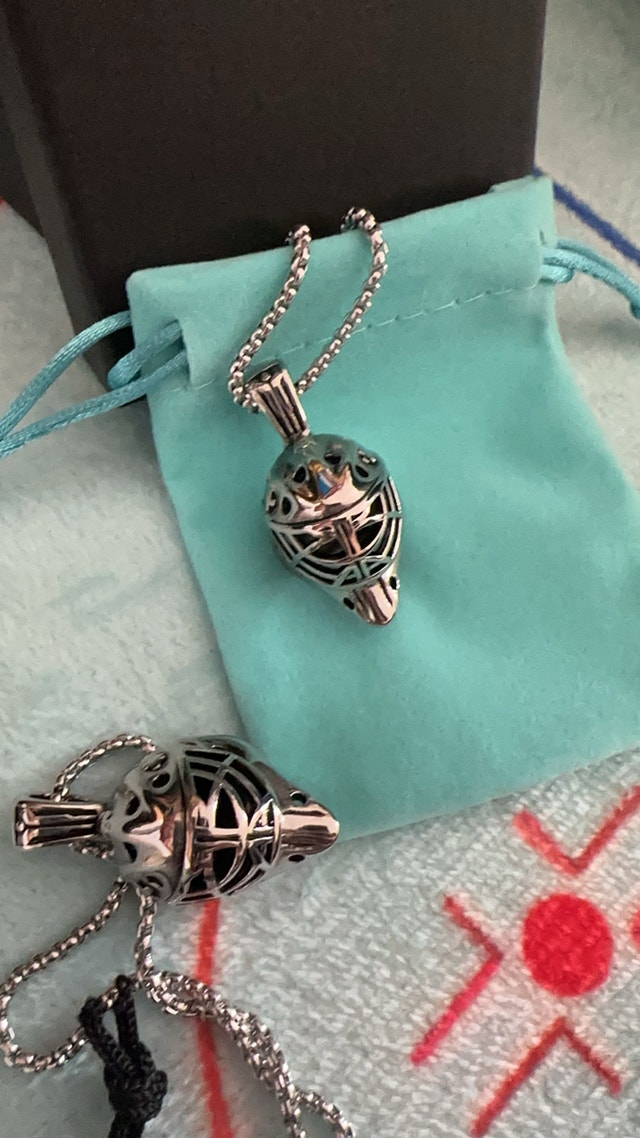 Hockey Goalie Helmet Necklace, Goalie Gift