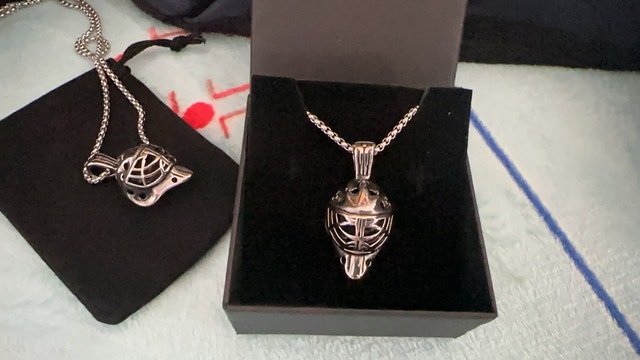 Hockey Goalie Helmet Necklace, Goalie Gift - photo 4