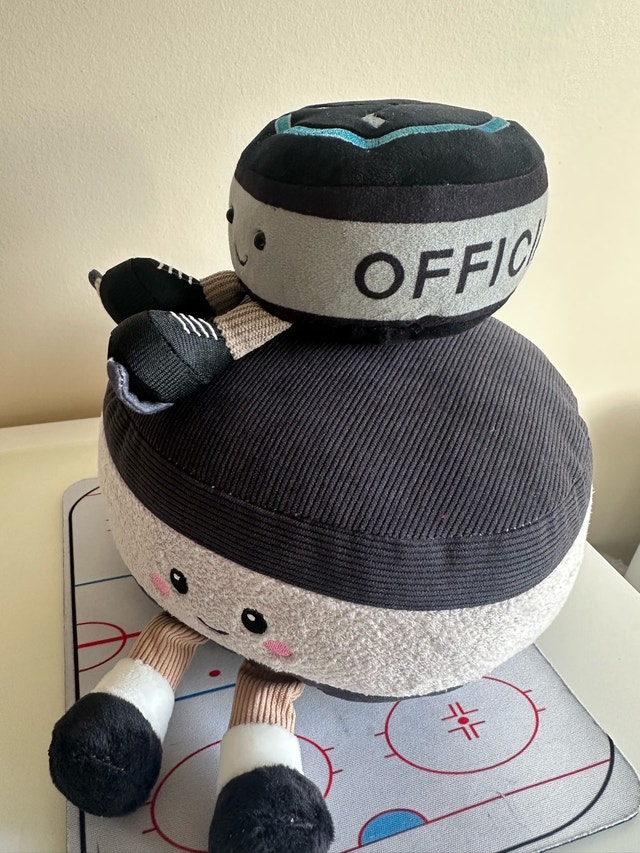 Jumbo Hockey Puck Plush, Hockey Player Gift - photo 3