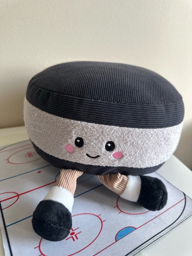 Jumbo Hockey Puck Plush, Hockey Player Gift - photo 5
