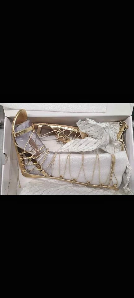 Aldo Lexandra Gold Gladiator Sandals