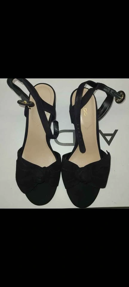 Aldo Black Bow Block Heel Sandals - photo 2