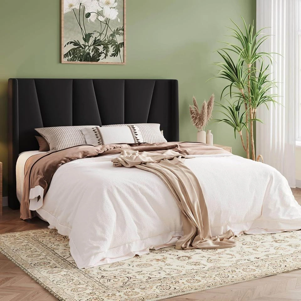 New Queen Wingback Upholstered Bed Frame - photo 2