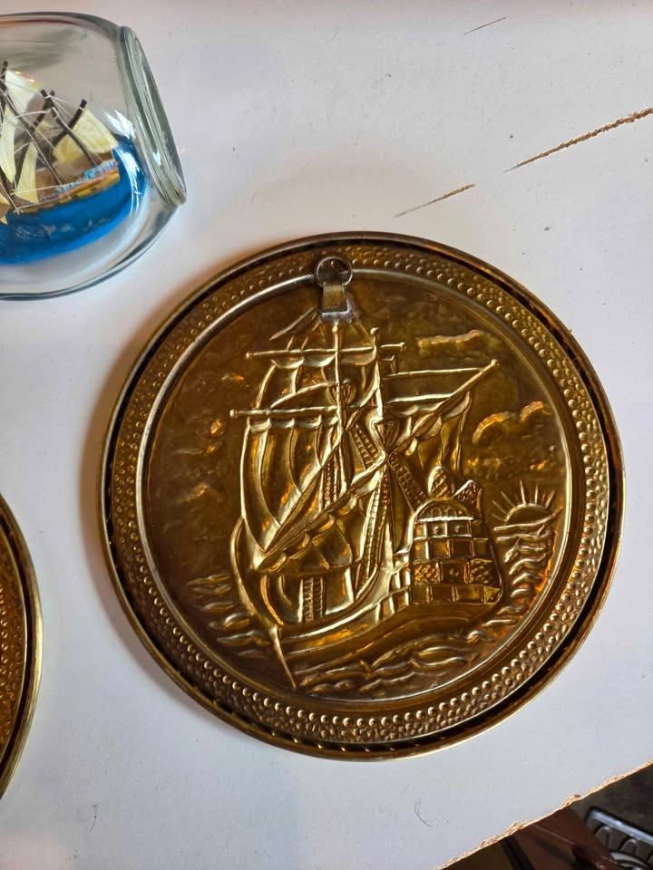 2 1960s Brass Ships - photo 4