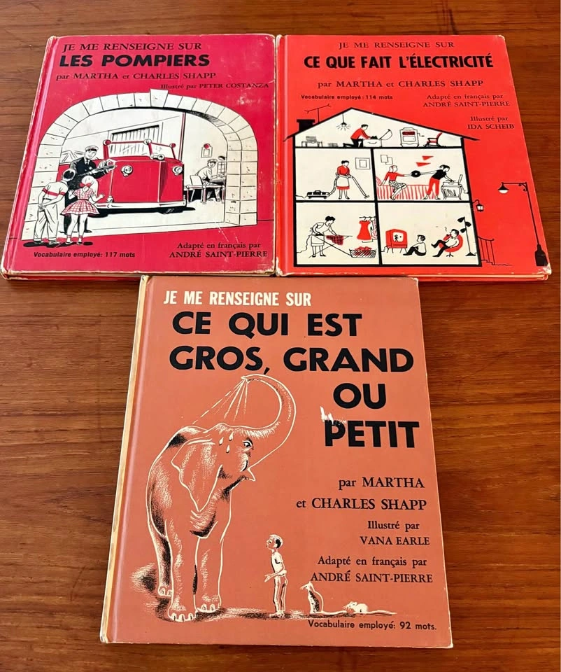 Vintage French Children's Educational Books (Set of 3)