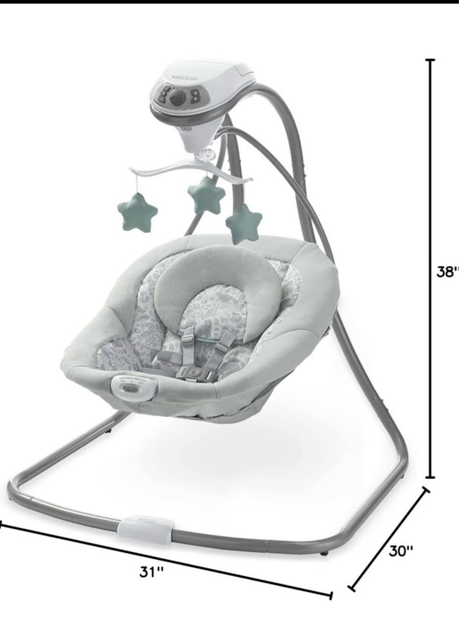 Graco Simple Sway Swing, Ivy - photo 2