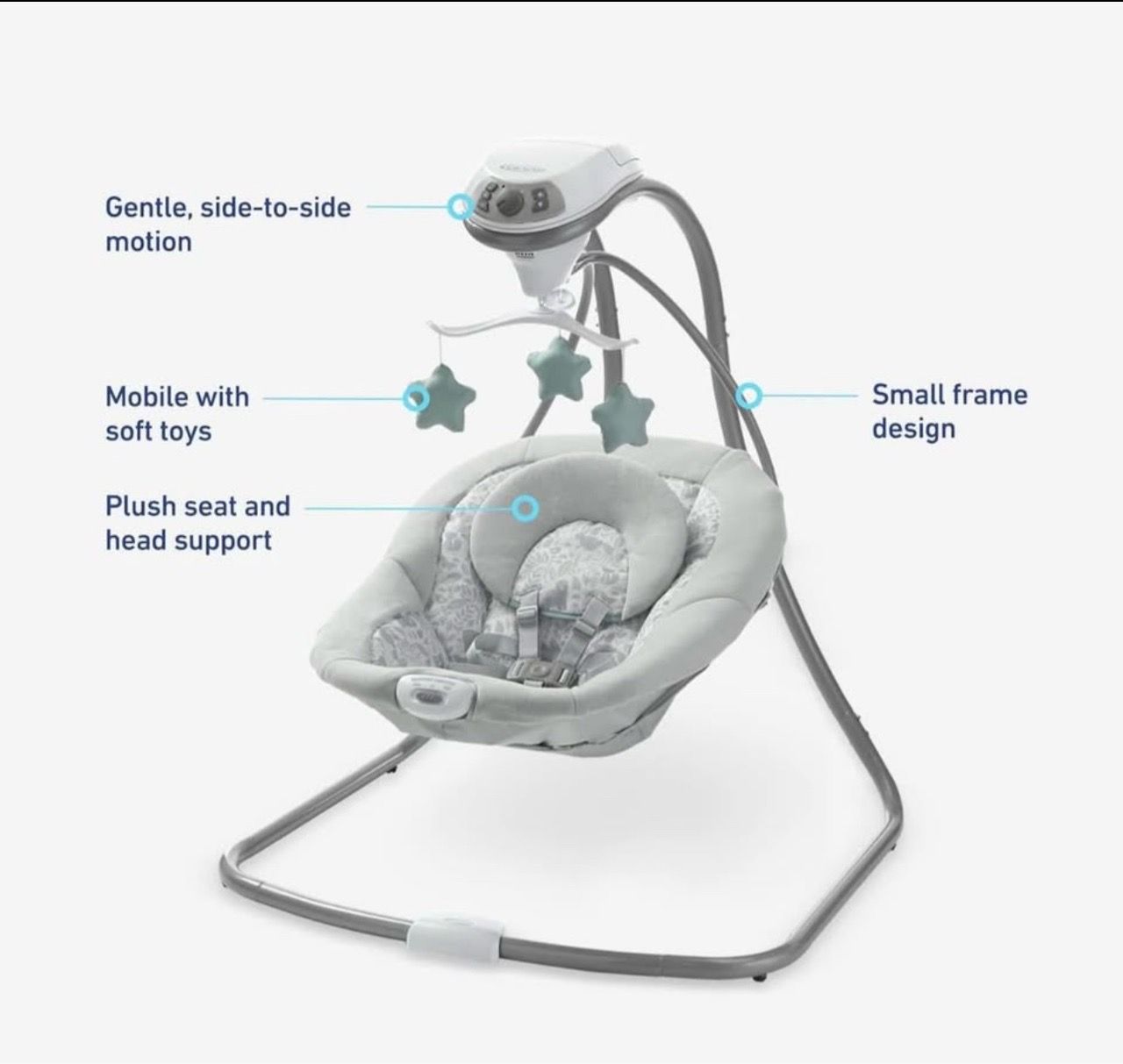 Graco Simple Sway Swing, Ivy - photo 3