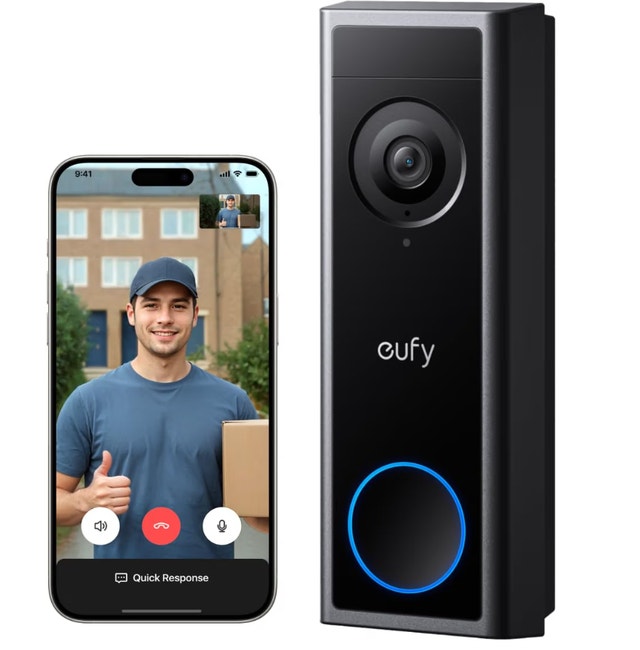 eufy Video Doorbell C30, Battery Powered, 2K FHD, 16:9 Expanded