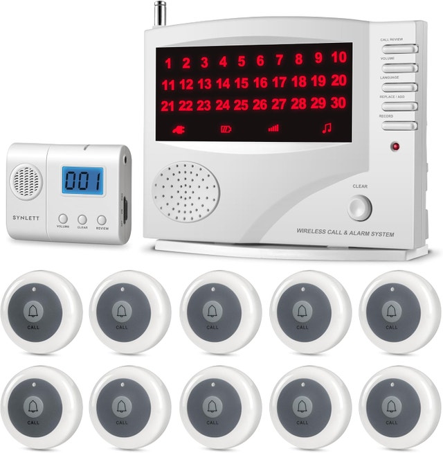 Wireless Nurse Call System 10 Call Buttons and Monitoring Units