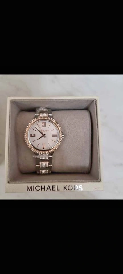 Michael Kors Women's Rose Gold-Tone Crystal Taryn Pavé Watch