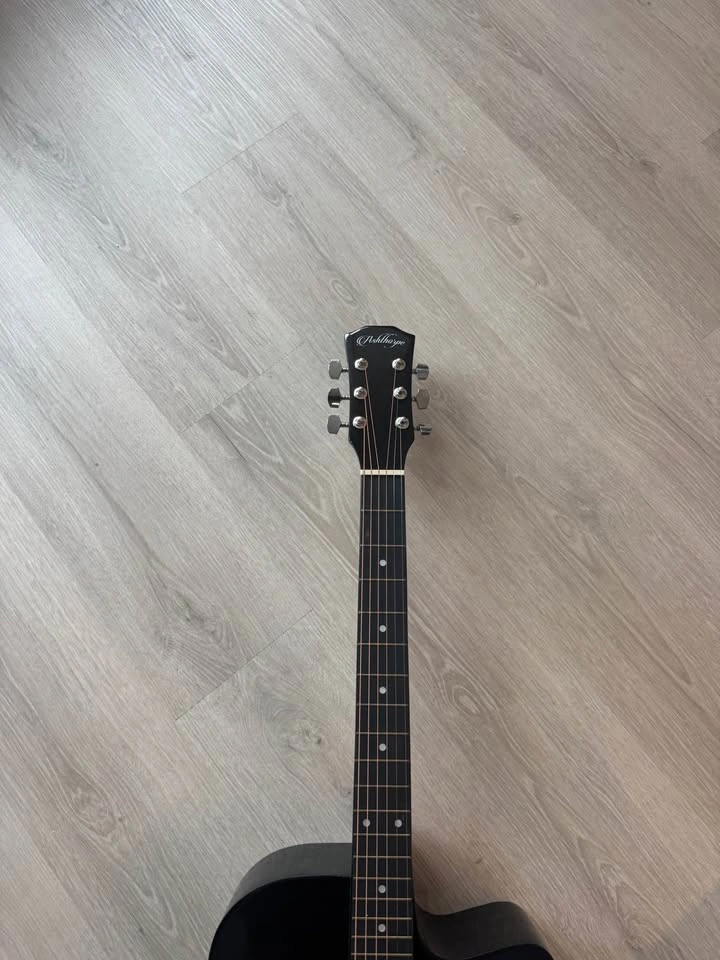Ashthorpe B27 Black Acoustic Guitar + Gig Bag – Great Beginner G - photo 2