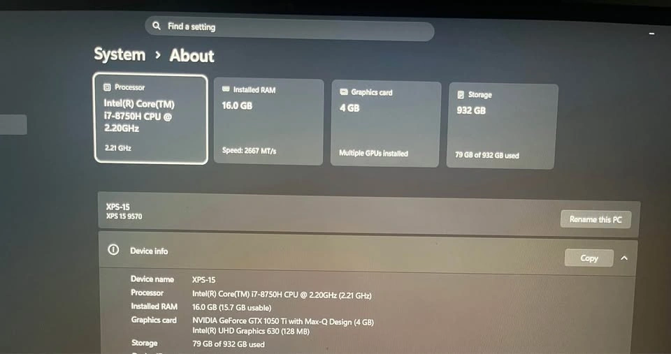 Dell XPS 15 9570 Laptop - photo 4