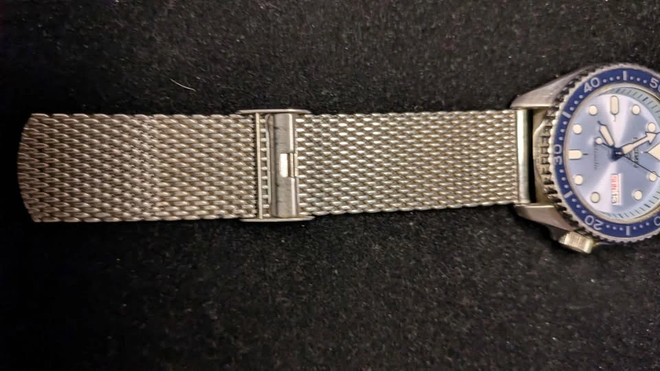 Seiko 5 Sports SRPE77K1 Automatic Blue Bezel Silver Dial Watch - photo 5