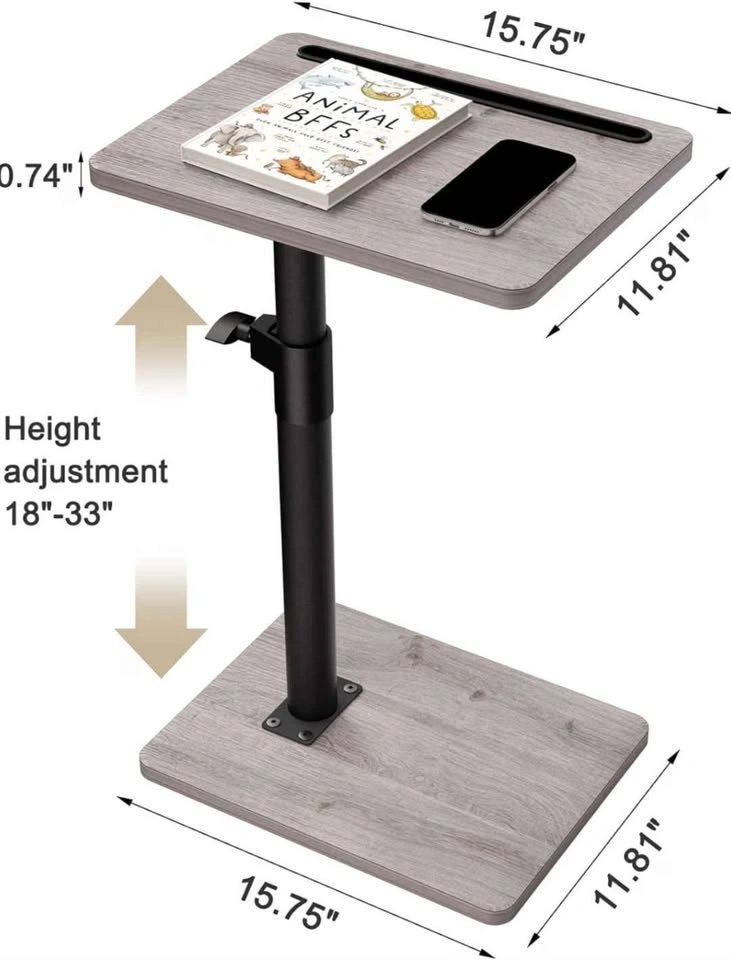 Adjustable Height Sofa Armrest Tray Table - photo 4