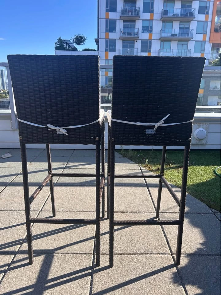 HIGH TOP Patio Chairs – Wicker Bar Height - photo 2