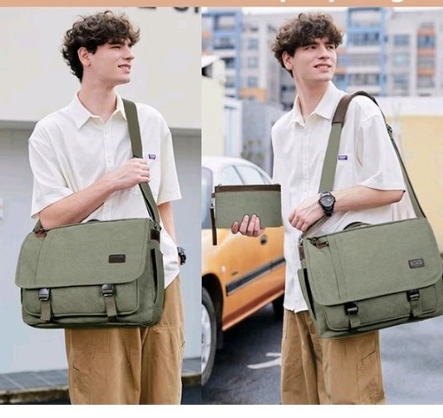 Nekten Padded Canvas 15 in Laptop Messenger Shoulder Bag - photo 2