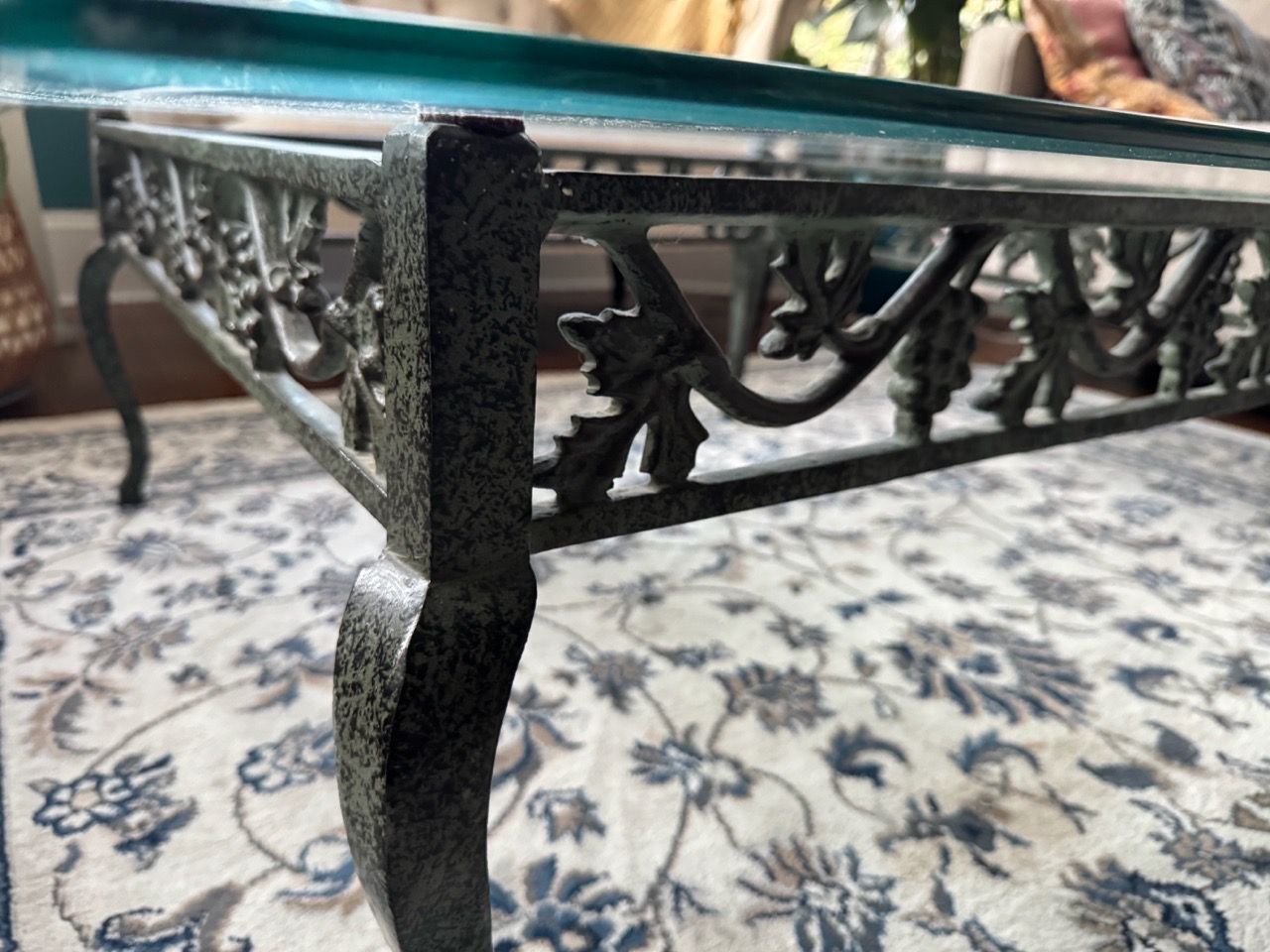 Coffee table metal and glass - photo 4