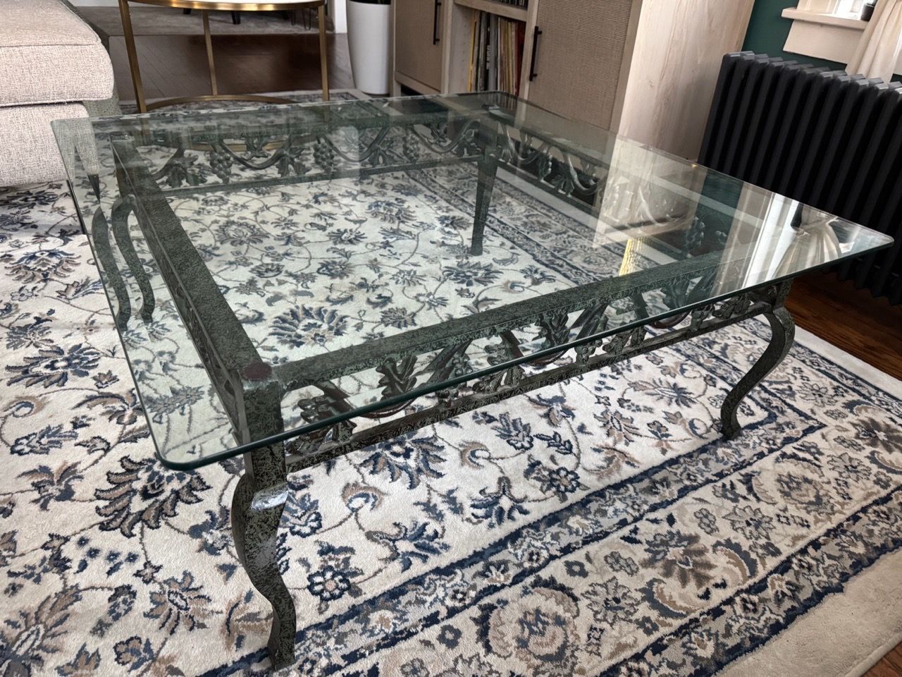 Coffee table metal and glass - photo 5
