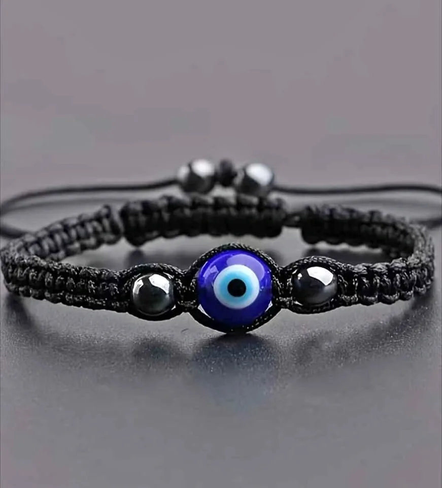 Evil Eye Braided Cord Bracelet