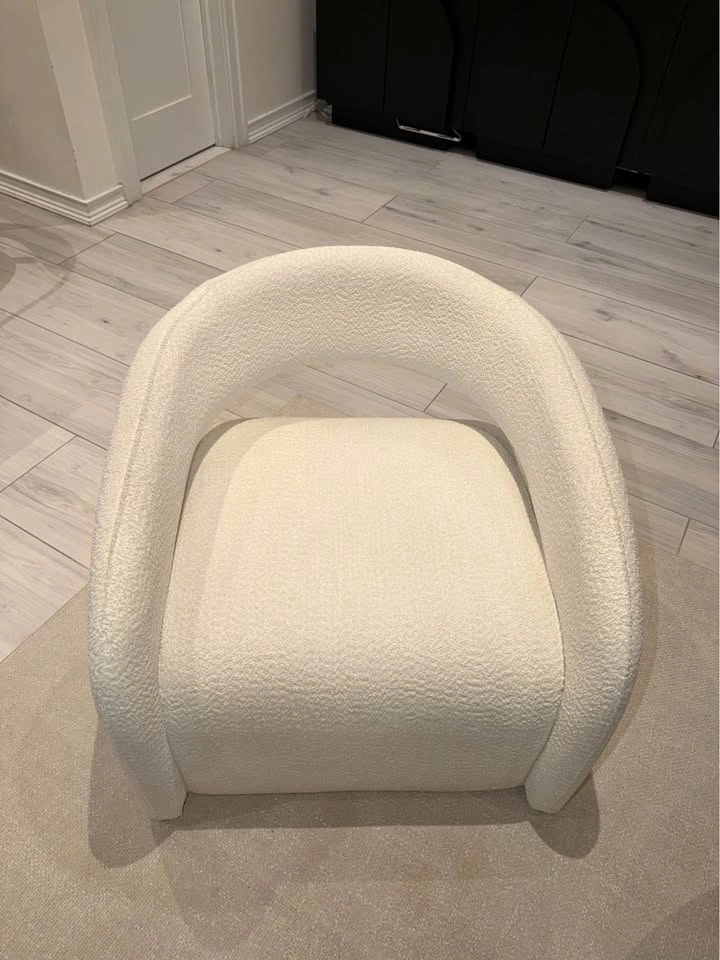 Hijinio Upholstered White Armchair (Set of 2) - photo 3
