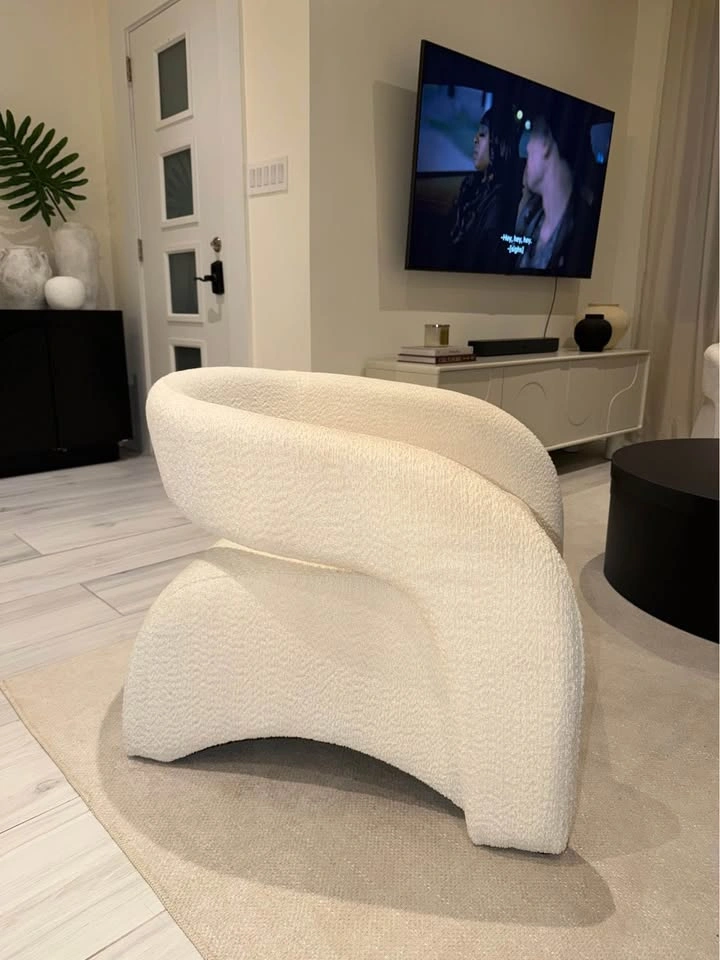 Hijinio Upholstered White Armchair (Set of 2) - photo 4