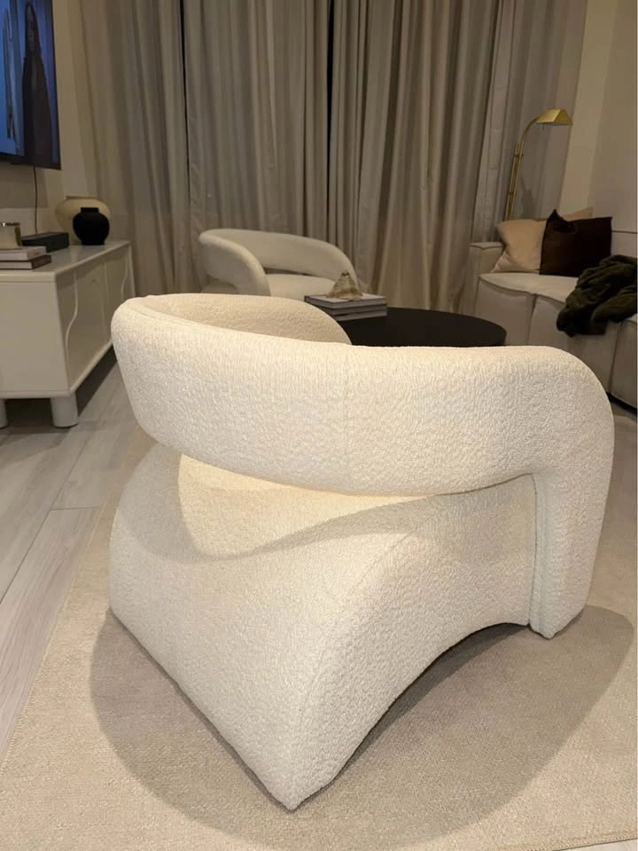 Hijinio Upholstered White Armchair (Set of 2) - photo 5
