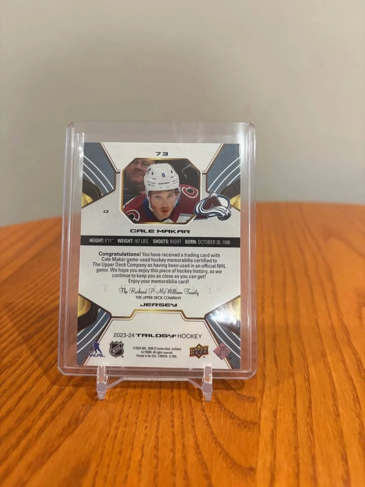 Cale Makar orange jersey patch - photo 2