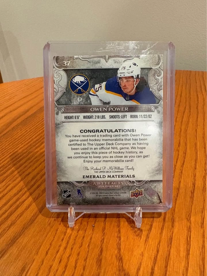 Owen Power Jersey Artifacts /65 - photo 2