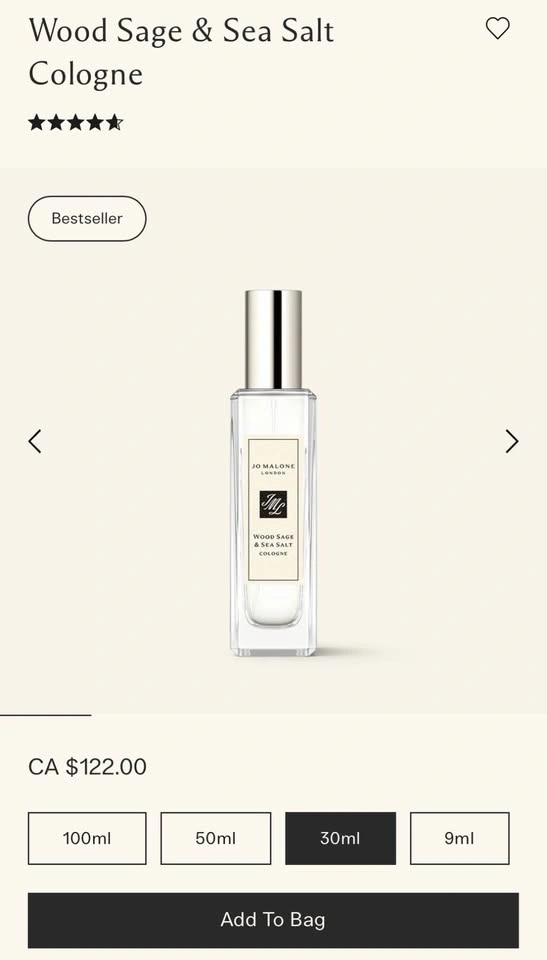 Jo Malone London Wood Sage & Sea Salt Cologne 30ml - photo 4