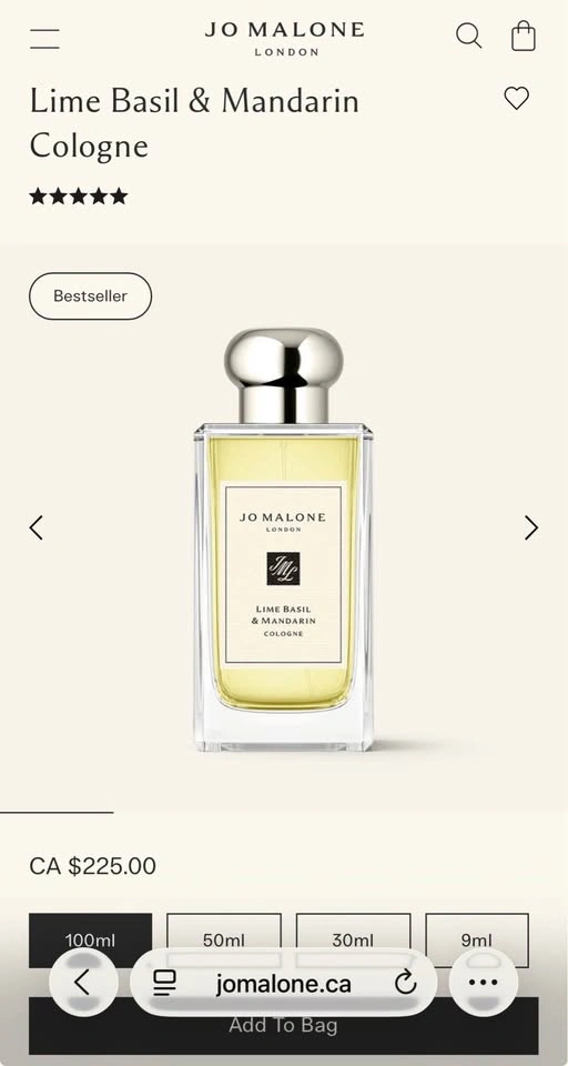 Jo Malone London Lime Basil & Mandarin Cologne 100ml - photo 4